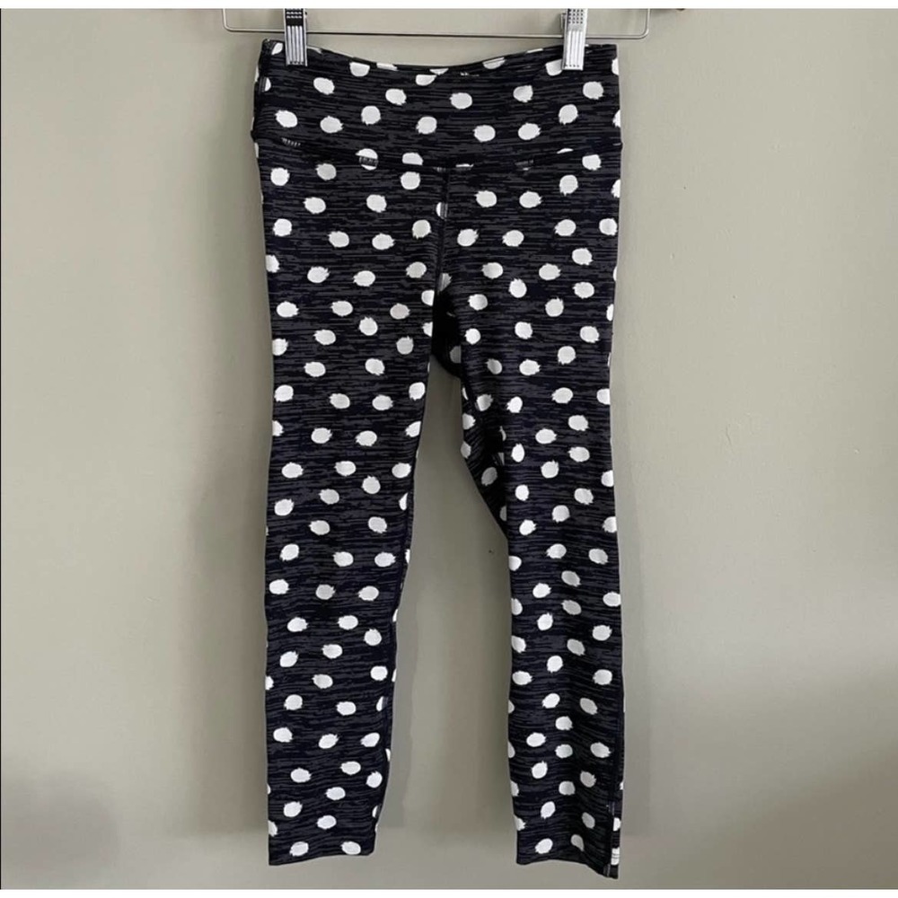 Outdoor Voices Black White Polka Dot Techsweat Flex Leggings - Picture 3 of 7